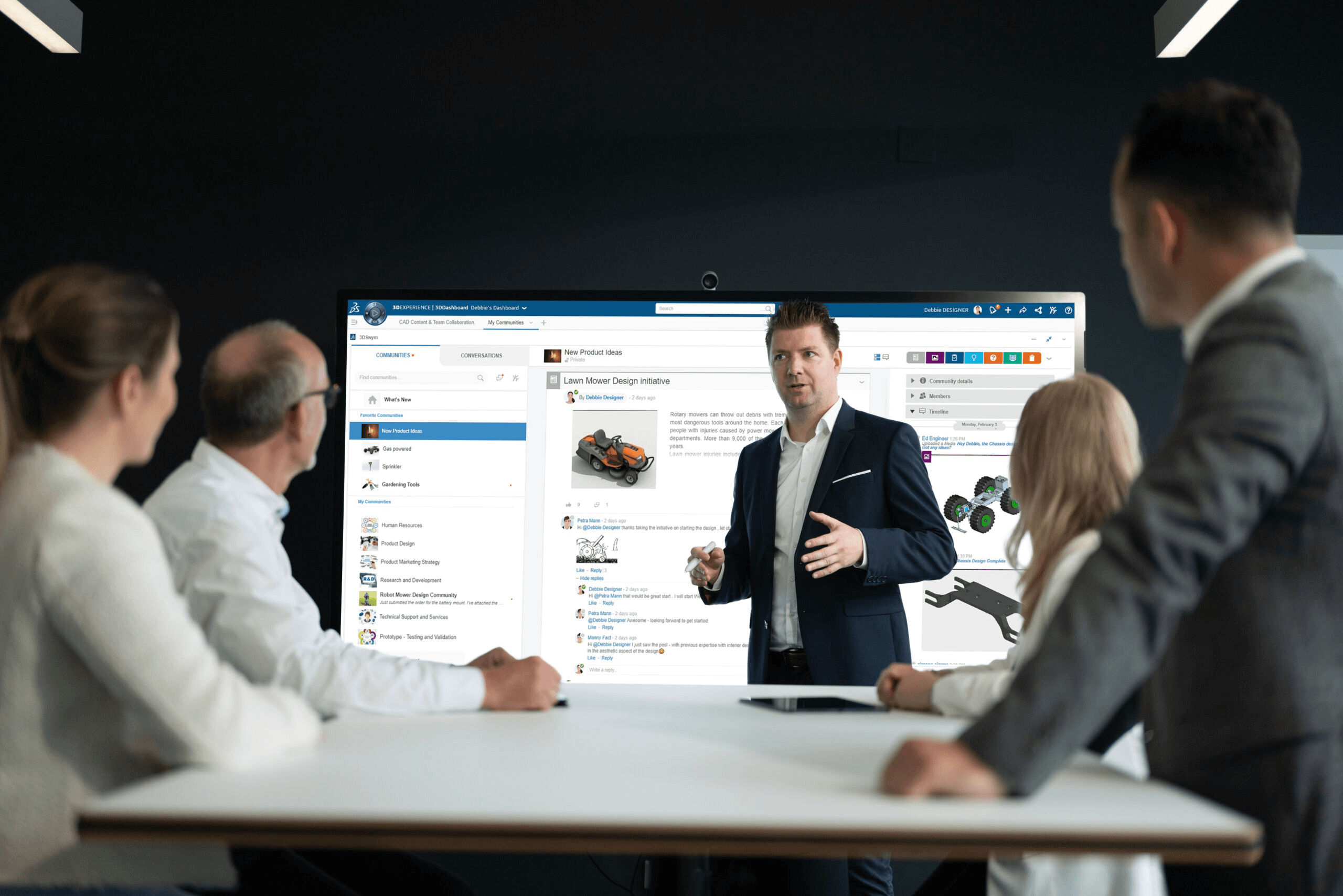 Zusammenarbeit in der Produktentwicklung mit 3DEXPERIENCE