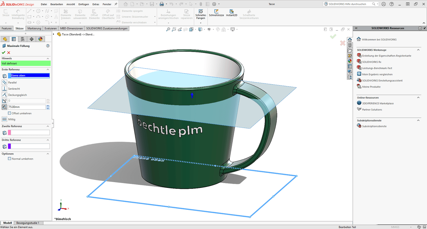 BPLM-Tasse-Ebene-Fuellung-Screenshot
