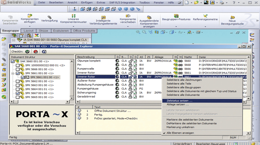 Die bidirektionale Schnittstelle zu SAP-PLM mit Porta X Die bidirektionale Schnittstelle zu SAP-PLM mit Porta X