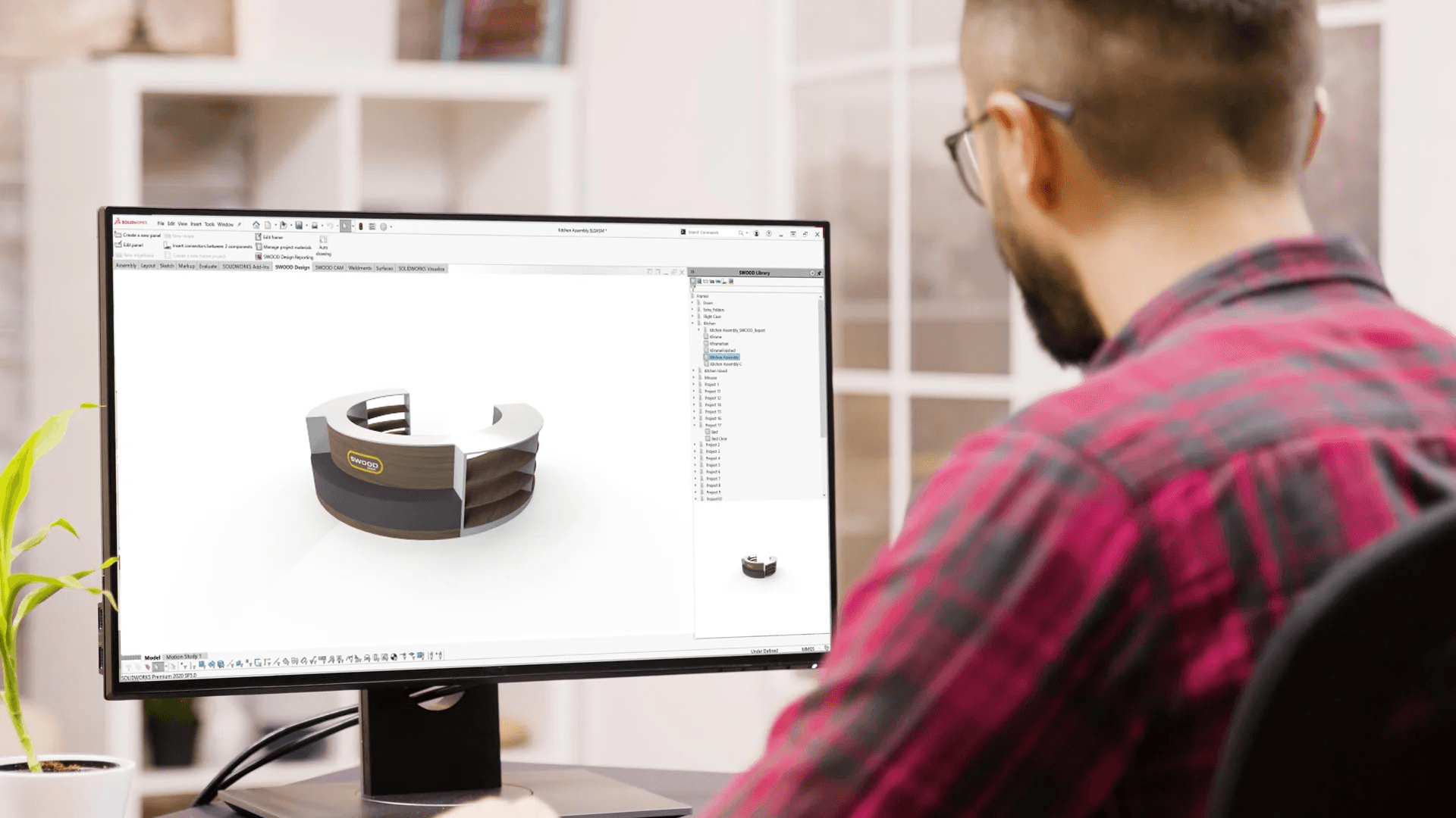 SWOOD-Design am PC Beitragsbild für Effizienz mit SWOOD