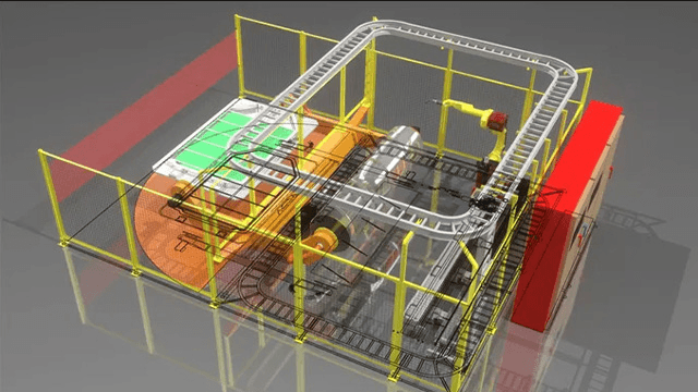 Design einer Roboterarbeitszelle in DELMIA