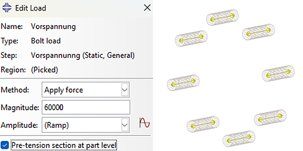 Erstellung Vorspannkraft ABAQUS Vorspannkrafterstellung in ABAQUS