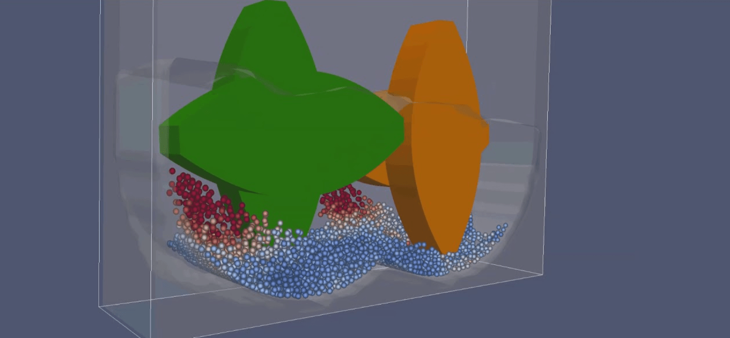 iGRAF-Simulation der Drei-Phasen-Strömung beim Kneten