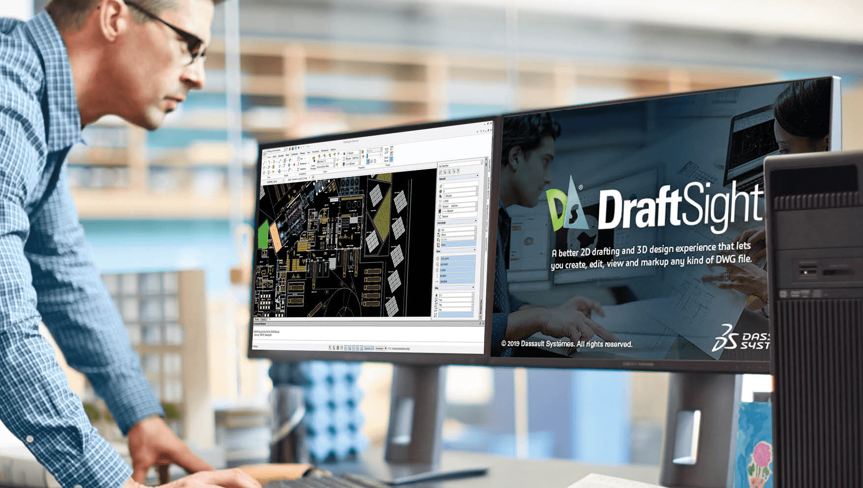 person-konstruiert-mit-2d-cad-software-draftsight