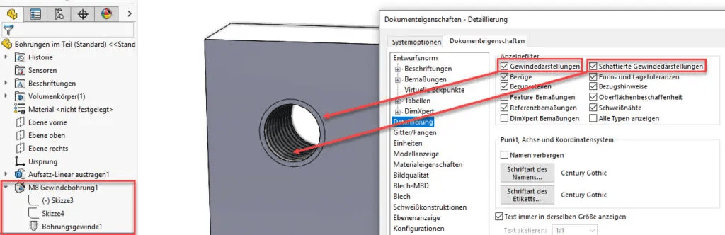 solidworks-bohrungsassistent-gewindebohrung-anzeigefilter solidworks-bohrungsassistent-gewindebohrung-anzeigefilter