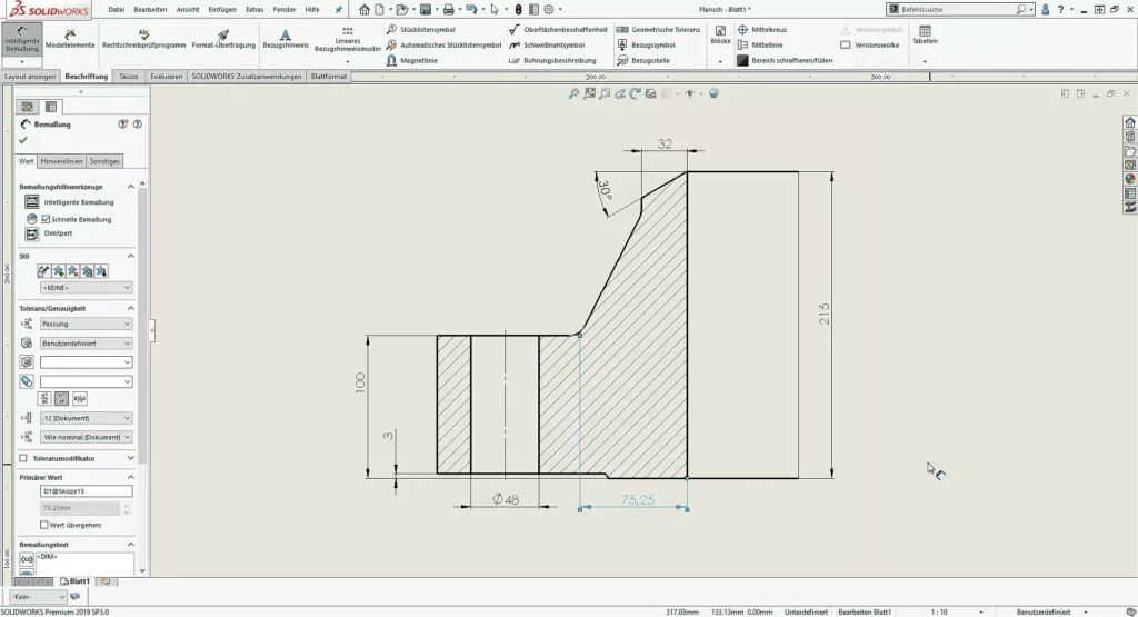 solidworks-eckpunkt-bemassung