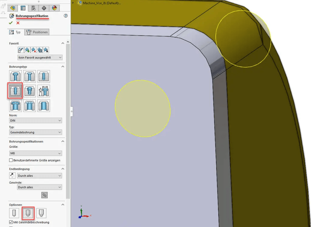 solidworks-einfache-bohrung-baugruppe