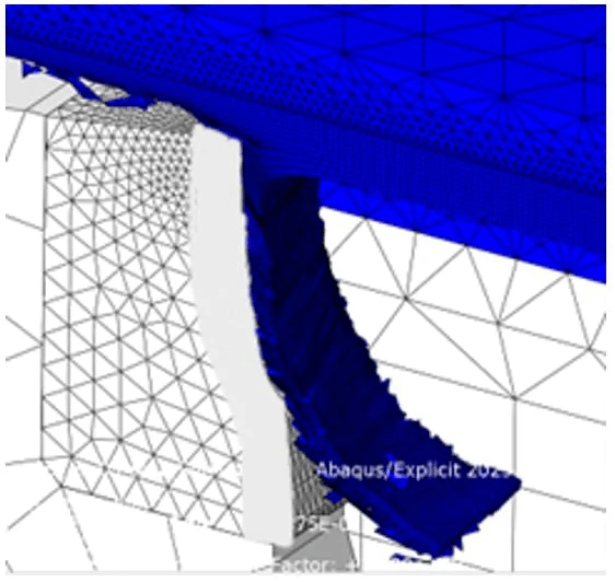 spanberechnung-abaqus-halbmodell-spanbildung-am-saegezahn Halbmodell: Spanbildung am Sägezahn